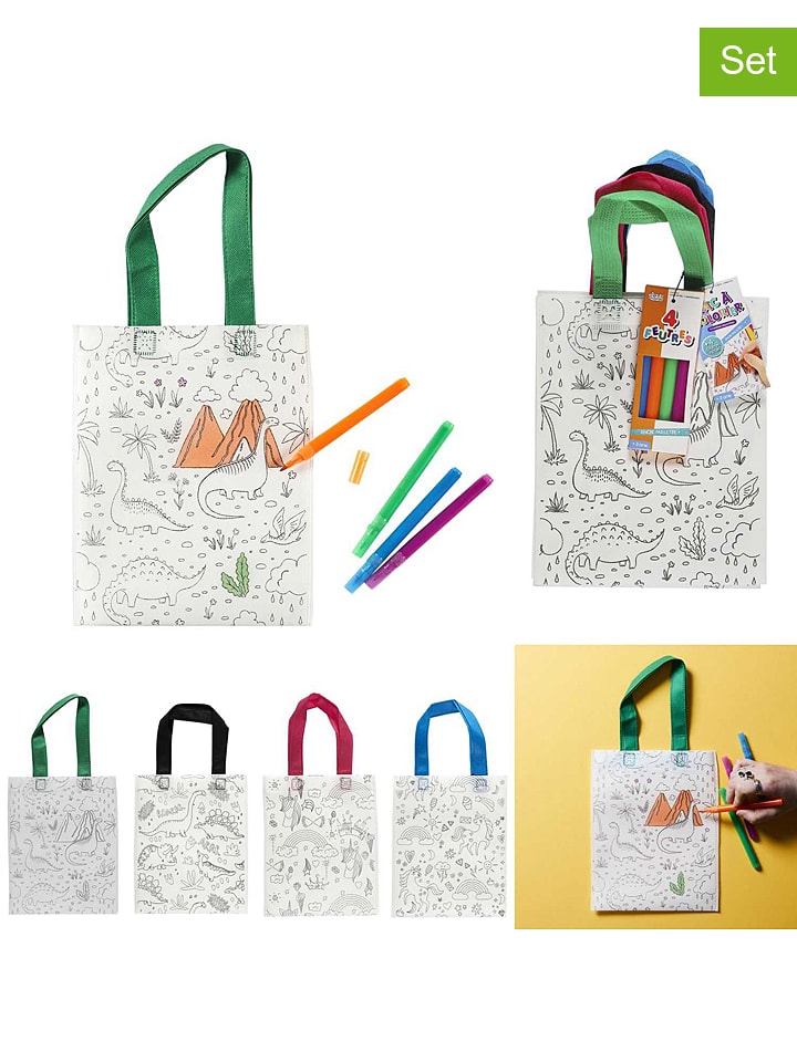 The Home Deco Kids 4er-Set: Tasche zum Ausmalen (Überraschungsprodukt) - onesize