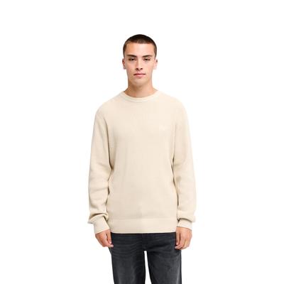 Strickpullover QUIKSILVER "Waffle", Herren, Gr. S, beige (peyote), Obermaterial: 100% Baumwolle., Pullover Strickpullover