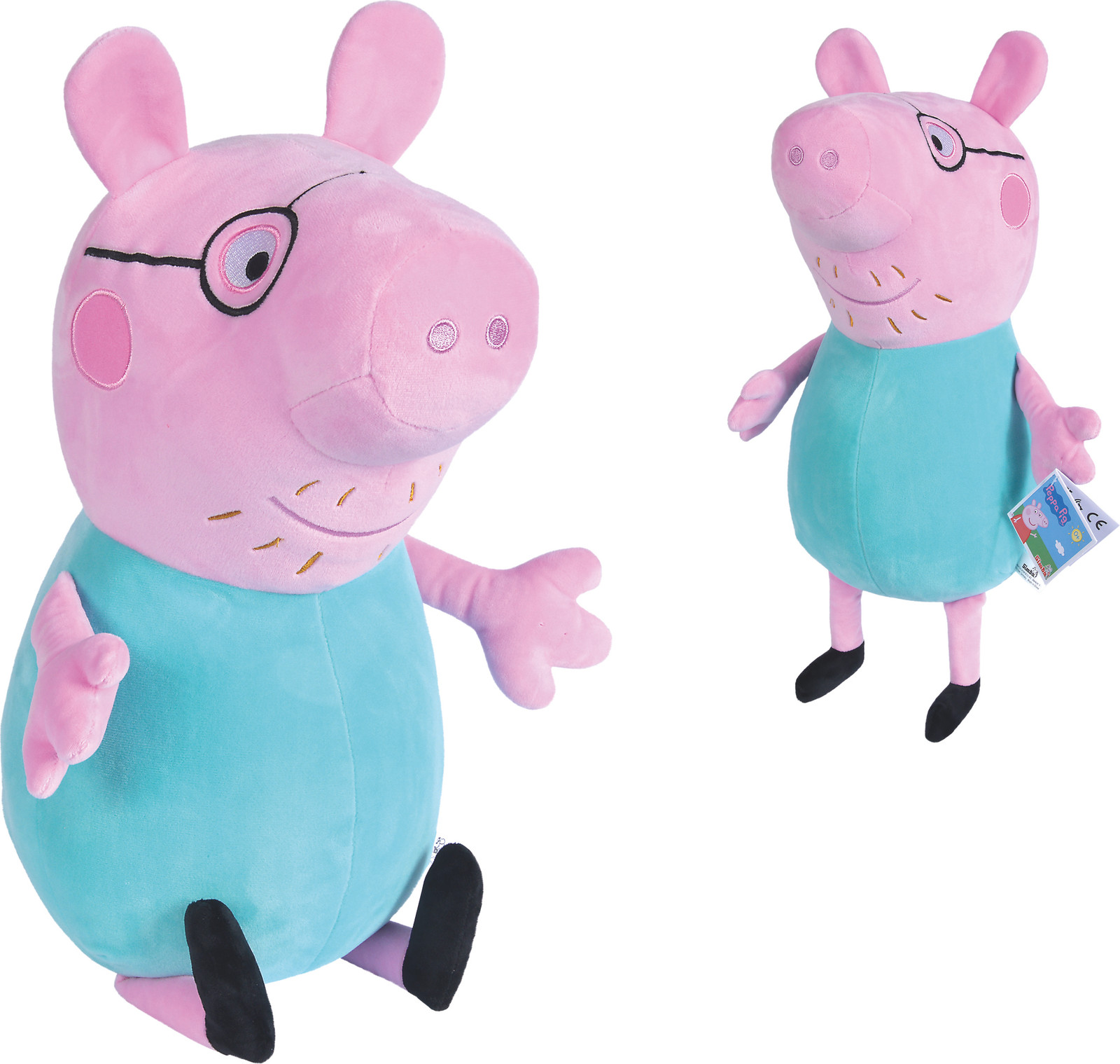 Simba Toys Peppa Pig knuffel Papa Wutz, 37 cm
