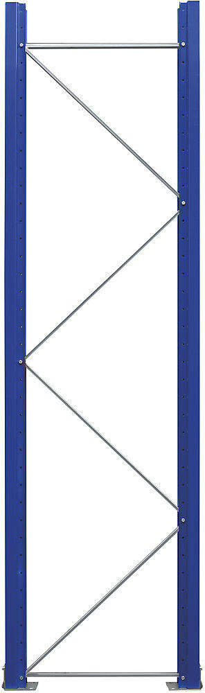 Palettenregal-Stützrahmen, zerlegt, enzianblau RAL 5010 / verzinkt, HxT 2730 x 750 mm eurokraft pro