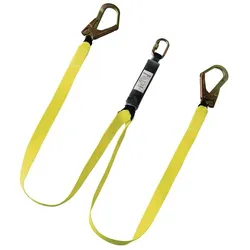 Honeywell, Absturzsicherung, Bandfalldämpfer H100 TWIN Lanyard Rebar Hook L.1,8m EN354,EN 355 (Falldämpfer, 149 kg)