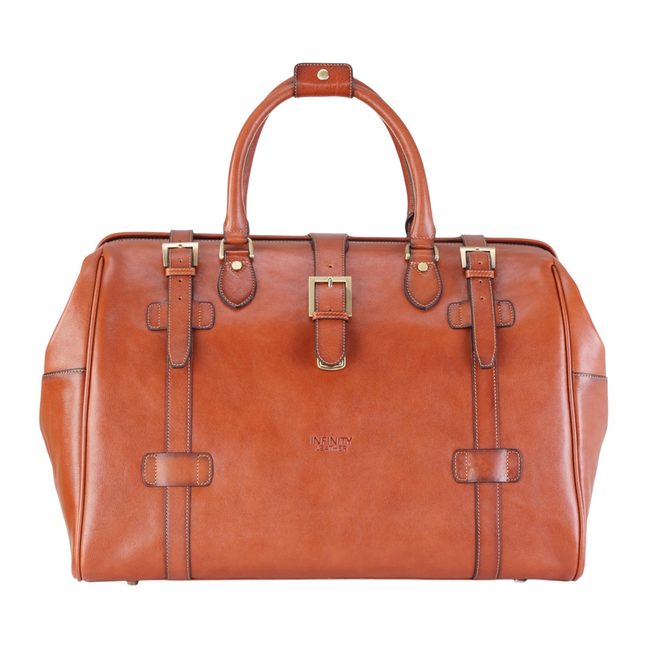 Reisetasche aus echtem Leder in Hellbraun, Vintage-Stil, für Reisen und Sport – Windsor
