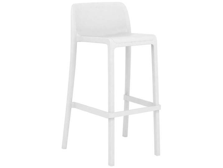 Tabouret haut d’extérieur Jonah en polypropylène recyclable – Blanc