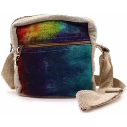 Tiedye Hemp Messegner Bag 1  Zip