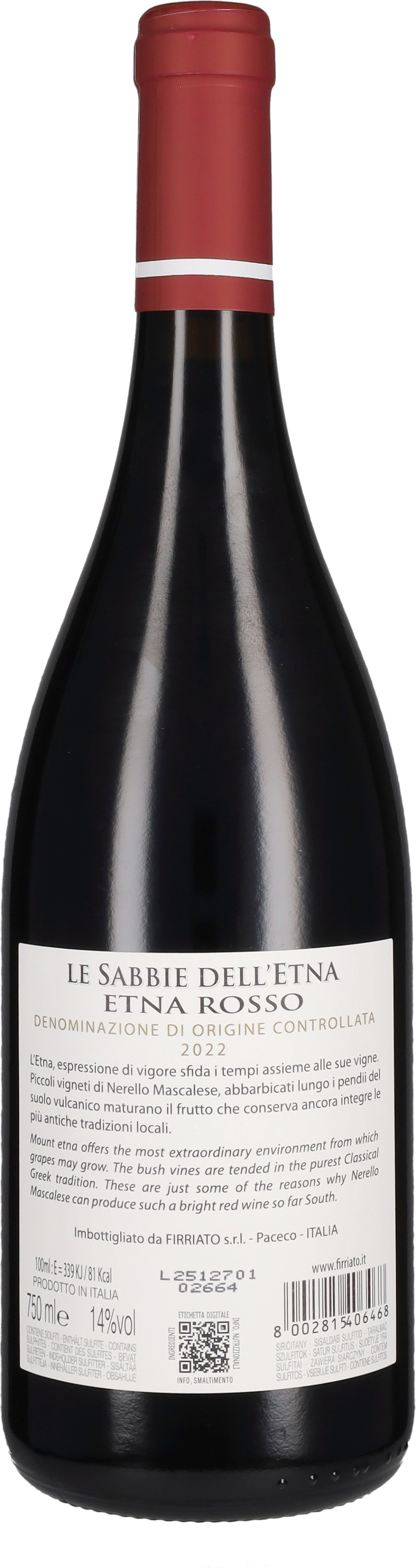 Etna Rosso 'Le Sabbie dell'Etna' Firriato 2022