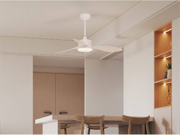 Deckenventilator mit Beleuchtung - B. 107 cm - Weiß - AREUM