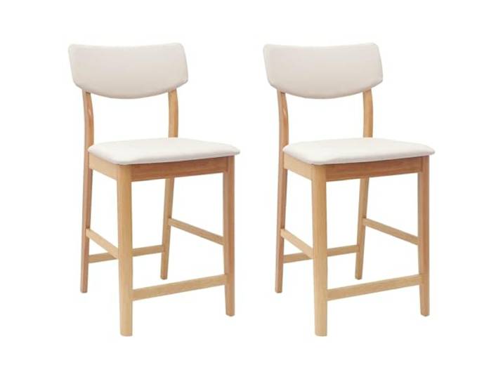POUFGDR Esszimmerstühle, 2 Stück, Massivholz Moderner Stil, schlichtes Design, quadratische Beine, gebogene Sitzfläche, elegante Rückenlehne, für den Innenbereich