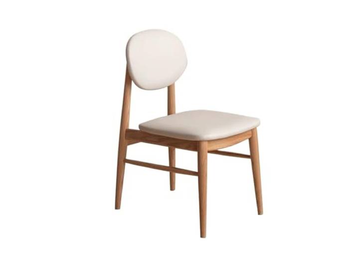 nanmenlong8 Esszimmerstuhl Beistellstuhl Mid Century Modern gepolsterter Esszimmerstuhl mit Holzbeinen for Küche, Wohnzimmer, Esszimmer(Weiß)