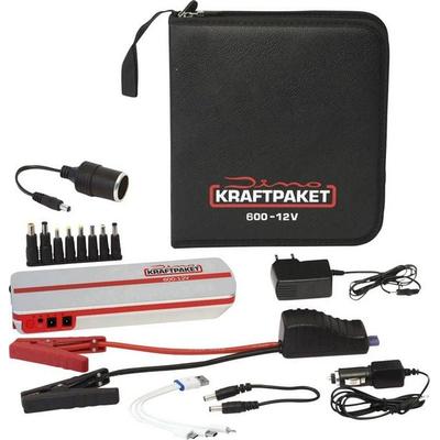 DINO KRAFTPAKET Schnellstartsystem 136102 Starthilfestrom (12 V)=300A 12 V-Ausgang 2x, USB-Steckdose 2x, Verpolungs-