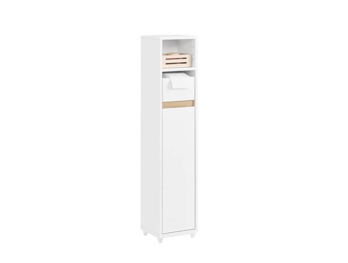 TOILETTENSCHRANK, Badschrank schmal, 20x96x20cm, Weiß
