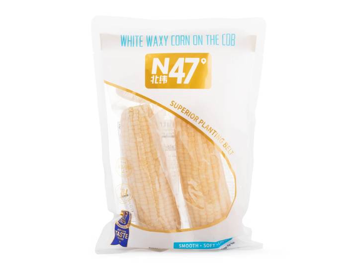 Maïs blanc gluant prêt à manger N47°, Double emballage, 460 g