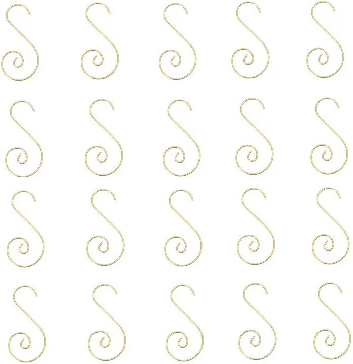 INF S-förmige Schmuckhaken, 20er-Pack – Ideal für festliche Dekorationen Gold