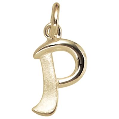 Buchstabenanhänger JOBO "Anhänger Buchstabe", gelbgold 375, Schmuckanhänger, Damen, P, Gelbgold 375, 375 Gold
