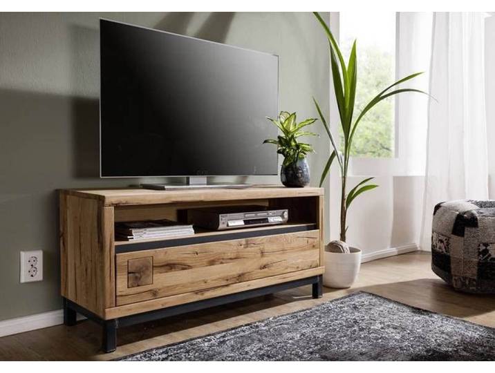 TV-Board Wildeiche 120x40x56 natur geölt VILLANDERS #112