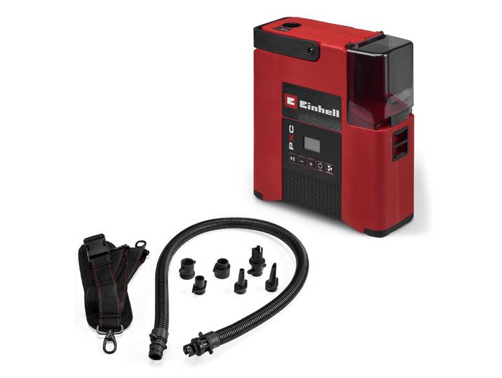 Kompressor EINHELL SUPPERO 18/380 , rot (ohne farbbezeichnung), B:10,5cm H:27,9cm L:24,5cm, Kompressoren, Kompressor, ohne Akku und Ladegerät
