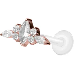PTFE Labret mit Innengewinde + Titan-Aufsatz DESIGN