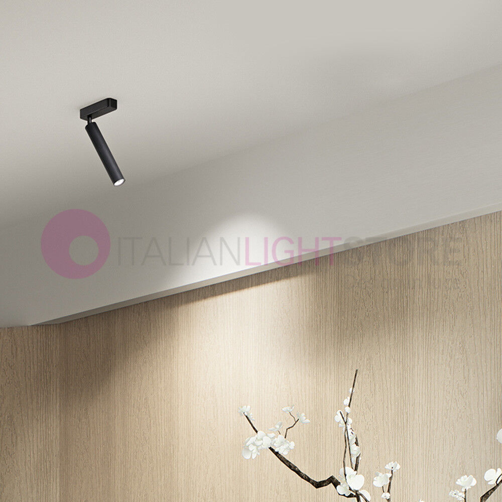 Bambu' Nero Plafoniera Faretto Led 10w Design Moderno