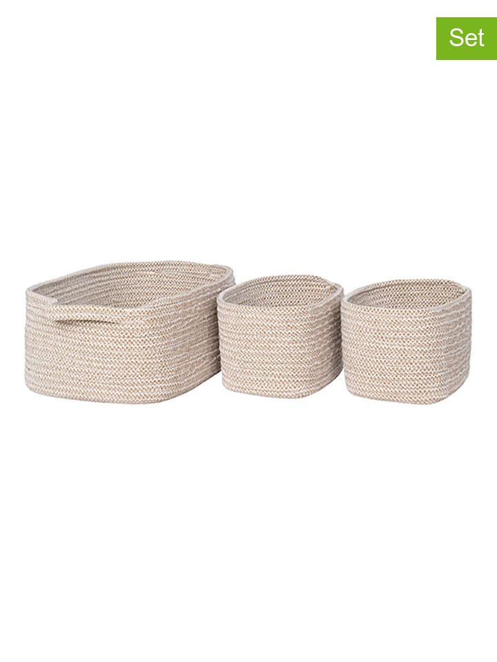 House Nordic 3er-Set: Körbe "Teixo" in Beige - onesize