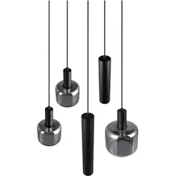 Trio, Pendelleuchte, MATARO - Hanglamp - Zwart mat - excl. 1x E27 4,9 W - Plafondbevestiging - In hoogte verstelbaar (E27)