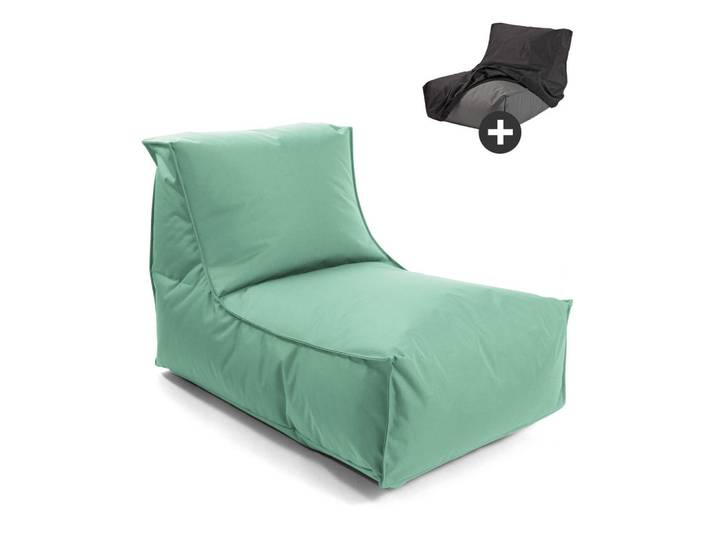 Mokebo Outdoor Sitzsack mit Schutzhülle Der Sundowner, Mintgrün, 60x65x95 cm, Gartenmöbel, Gartensessel, Outdoor-Sitzsäcke