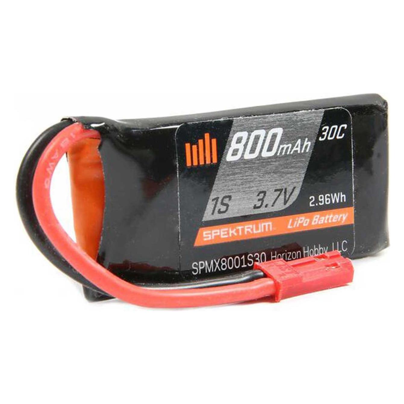 Spektrum 800 mAh 1S 37 V 30C LiPo JST (800 mAh, 3.70 V) (SPMX8001S30)
