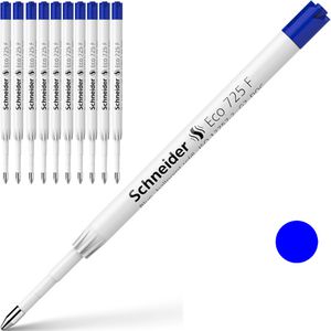 Schneider Kugelschreiberminen Eco 725, 172503, Kunststoffmine, Strichstärke F, blau, 10 Stück