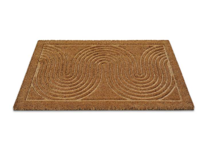 Fussmatte WECON HOME Retro Flow , beige (natur), B:60cm H:14mm L:90cm, Kokos, Teppiche, Fussmatte, Kokos, pflegeleicht, rutschfest, Retro Design, Schmutzfangmatte