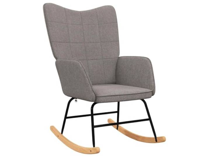 vidaXL Schaukelstuhl Taupe Stoff