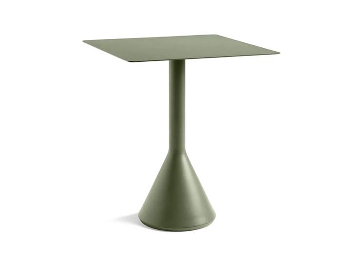 HAY Palissade Cone quadratischer Café-Tisch 65x65 cm Olive
