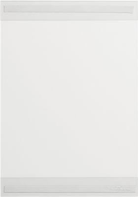 Durable Infohalter rPET, A4 Hochformat, selbstklebend durch 2 rückseitige Klebestreifen, Recycling-PET, transparent, 5 Stück