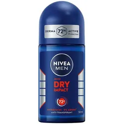 4x Nivea Men, Deo, Dry Impact Roll-on (Roll-on, 50 ml)