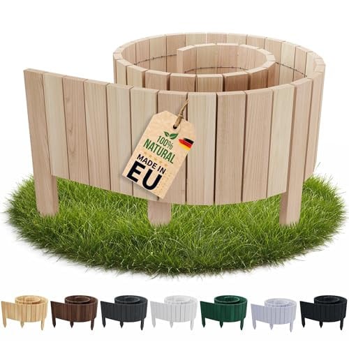 Floranica Flexibele houten borderrand natuurkleur - 10 x 200 cm