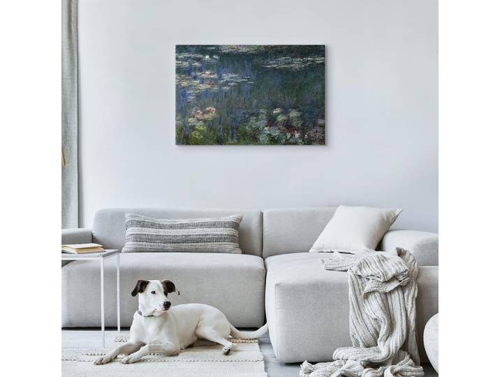 Toile Reflet de nénuphars Feutre Gris/Gris 60 x 40cm