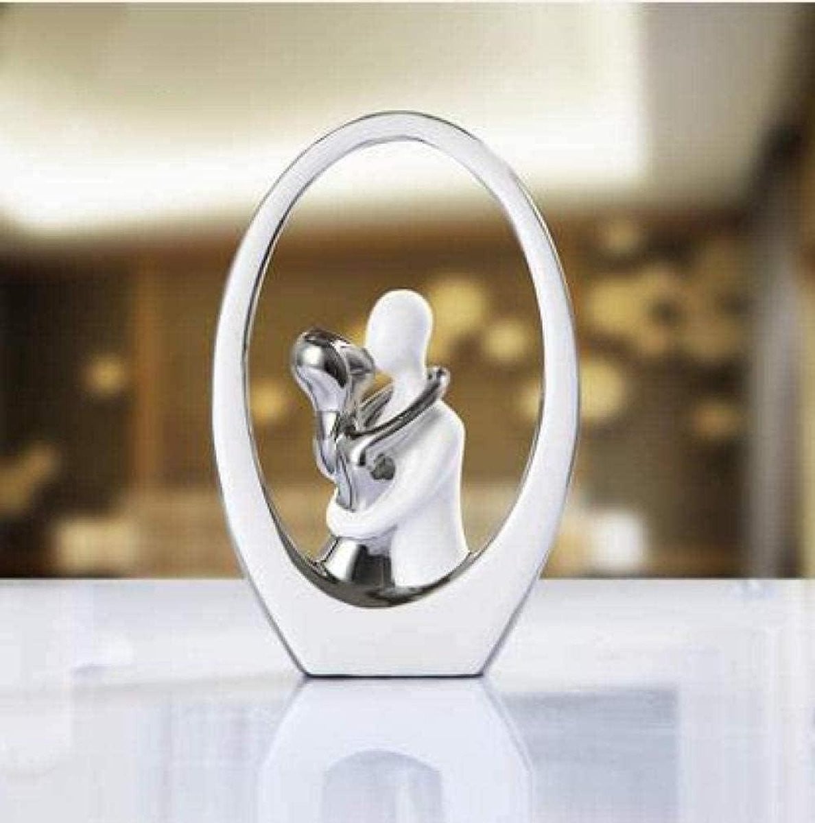 Modern Keramisch Sculptuur Paar en Fotolijst voor Woonkamer Decoratie - Style2