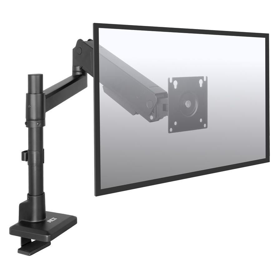 ACT Monitor arm 45" office solid pro, gas spring, pole mounted, 1 monitor (Tisch, 45", 16 kg) (AC8329)