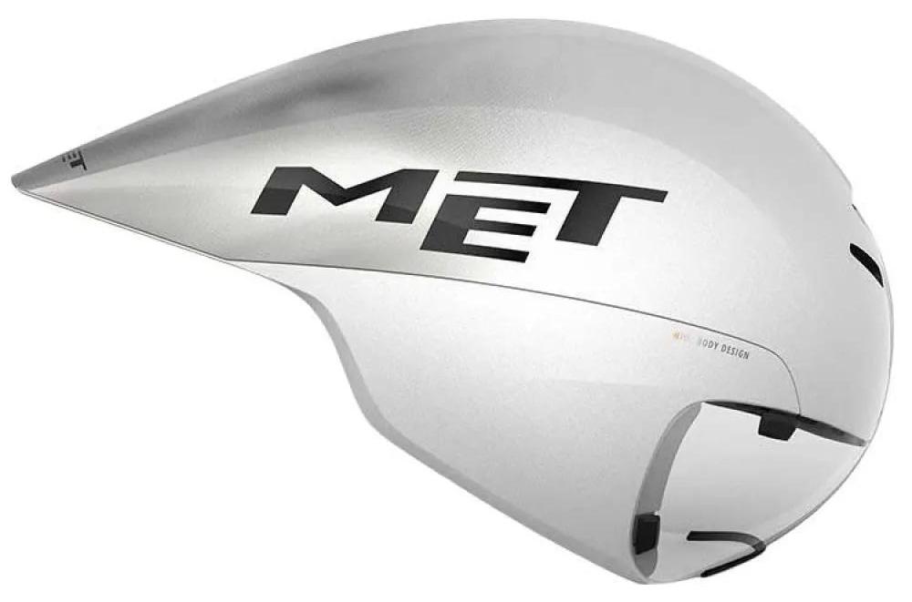 Met Drone Wide Body Ii Zeitfahrhelm Silber L Silber L