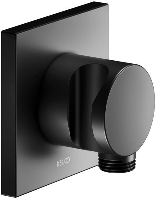 Keuco Raccord flexible IXMO noir mat, avec support de douche, carré (59592370002)