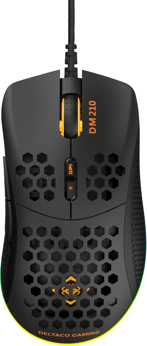 Deltaco DM210 Gaming Maus wired ultraleicht RGB schwarz
