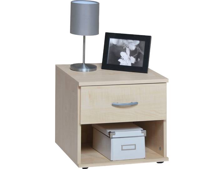 Container VOGL MÖBELFABRIK Barrie, Bürocontainer, Nachtschrank, mit Schubladen & Füssen , beige (ahornfarben), B:40cm H:36cm T:40cm, Holzwerkstoff, Schränke, Container, verschiedene Ausführungen, Höhe 37 cm, Made in Germany