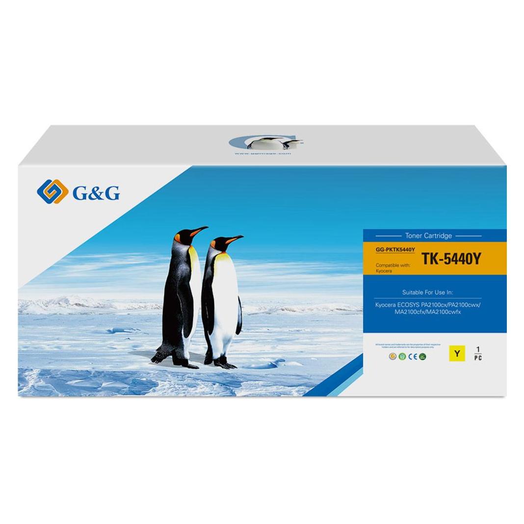G & G TK5440 Huismerk Toner Alternatief voor Kyocera TK-5440Y Geel Hoge capaciteit (Y) (20451)