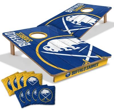 Skip's Garage Buffalo Sabres NHL Tailgate Cornhole Board Set