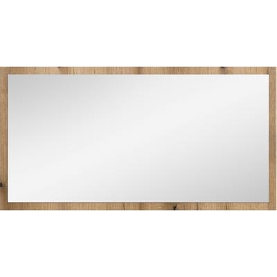 Spiegel HOME AFFAIRE "TATIO,106x55x2 cm, große Spiegelfläche", braun (evoke oak nachbildung, spiegelglas), B:106cm H:55cm T:2cm, Holzwerkstoff, Spiegelglas, Spiegel, Garderobenspiegel, Flurspiegel
