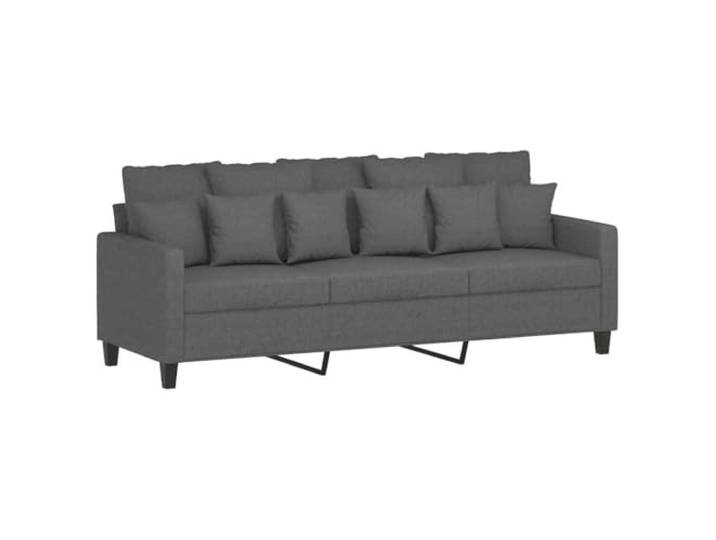 GHVBNMF 3-Sitzer-Sofa Dunkelgrau 198 cm Polstersofa mit Metallgestell Bequemer Dreisitzer mit atmungsaktivem Stoffbezug und Metallgestell für das Wohnzimmer, Gästezimmer oder Büro.