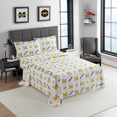 Sweet Home Collection NCAA Officially Licenced Michigan Wolverines Sheet Set