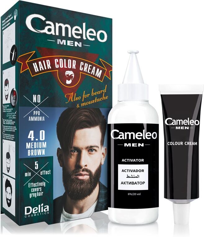 Delia Cosmetics Cameleo Men Haarfarbe Farbton 4.0 Medium Brown 30 ml