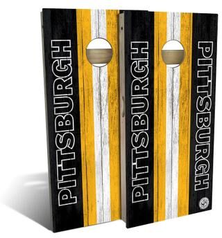 Skip's Garage Pittsburgh Football Outdoor Cornhole Board Set