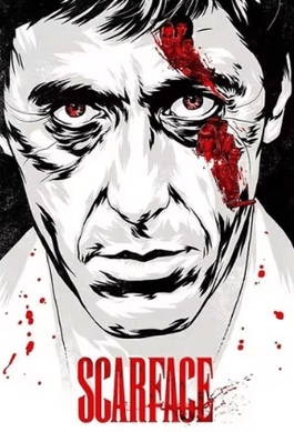Inspire Curations Scarface Movie Poster Canvas Al Pacino Tony Montana Wall Art For Home Decor p2 40x60cm No Frame
