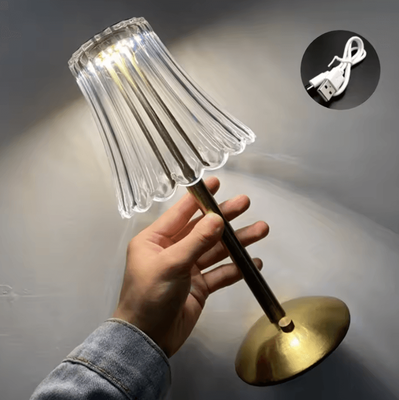 Inspire Curations Rechargeable Wireless Touch Table Lamp Portable LED Bedside & Restaurant Light type C