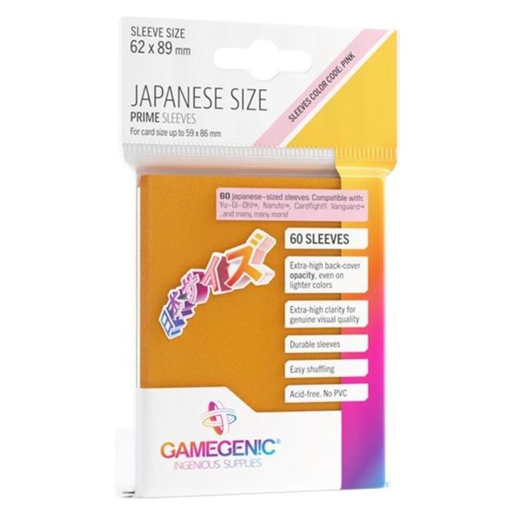 Gamegenic GGS10121ML - PRIME Hüllen in japanischer Grösse, orange (60 Hüllen) (GGS10121ML)
