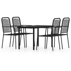 Helloshop26 - 5-teiliges schwarzes Garten-Essset 02_0013885